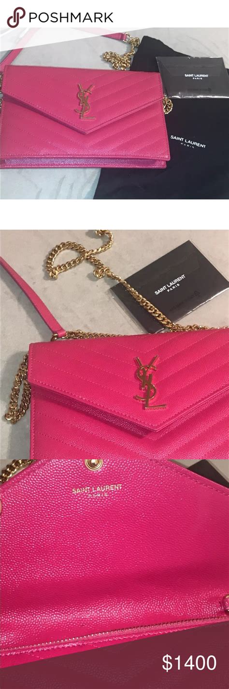 ysl monogram wallet pink|ysl handmade wallet.